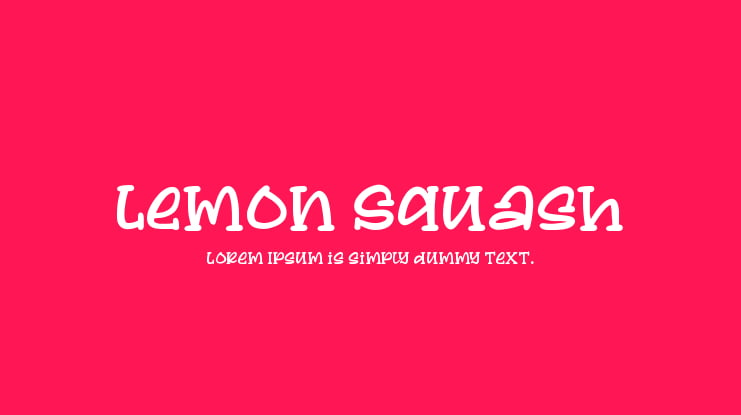 Lemon Squash Font