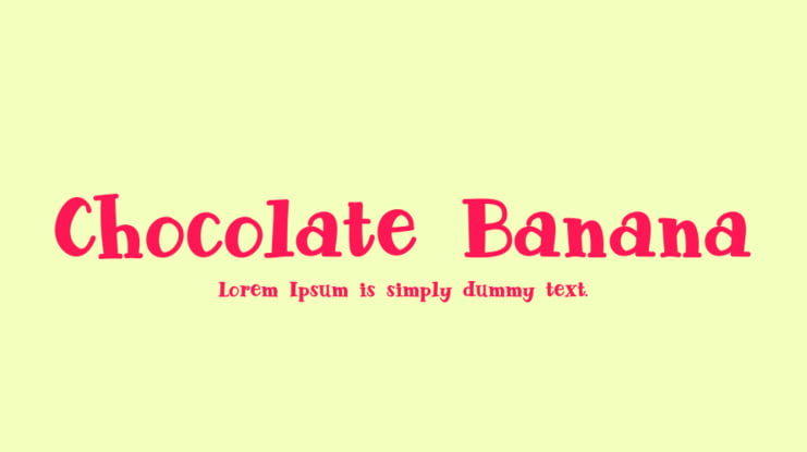 Chocolate Banana Font
