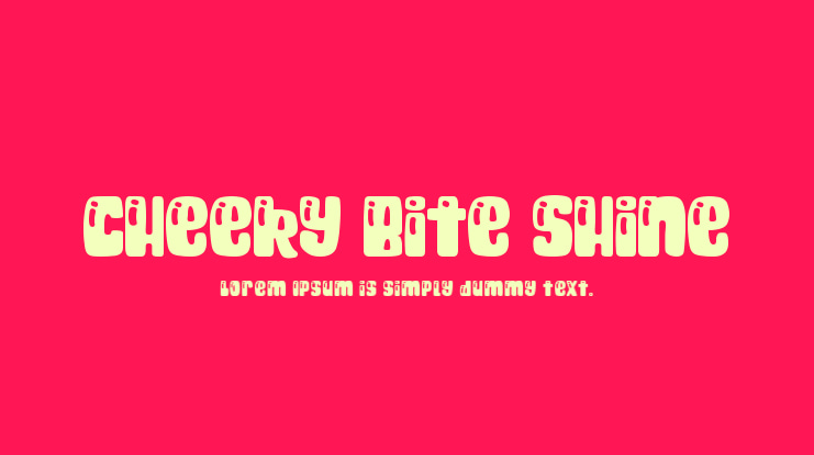 Cheeky Bite Shine Font