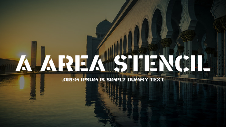 a Area Stencil Font