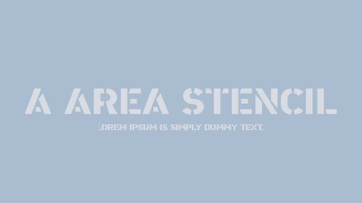 a Area Stencil Font