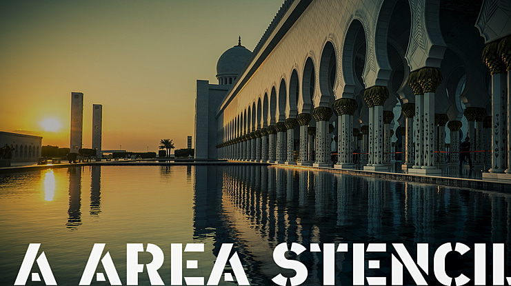 a Area Stencil Font