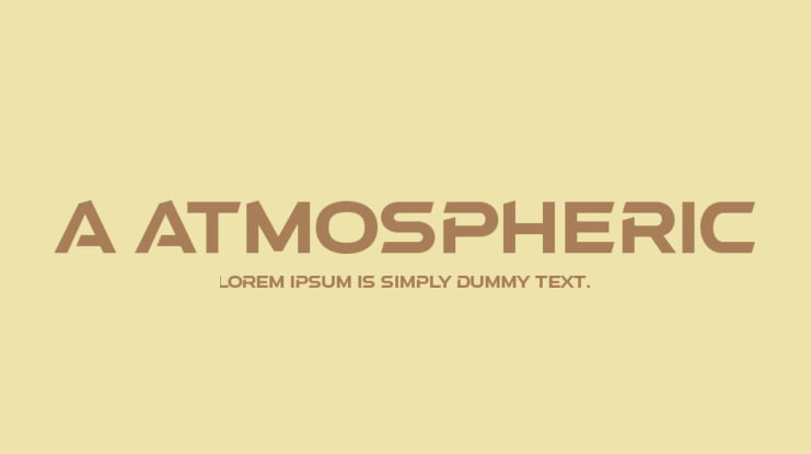 a Atmospheric Font