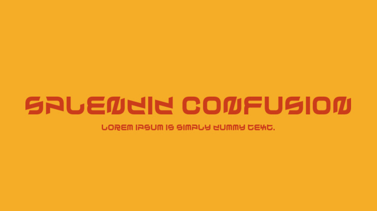 Splendid Confusion Font