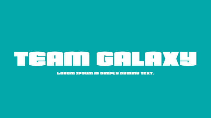 Team Galaxy Font Family