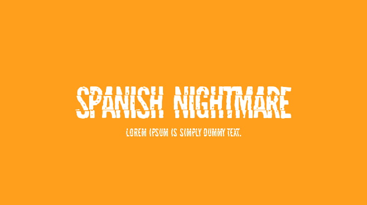 Spanish Nightmare Font