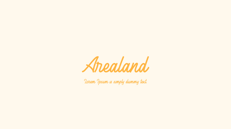 Arealand Font