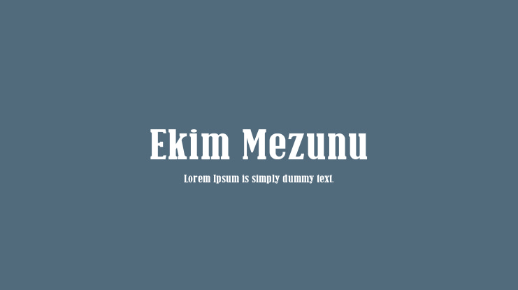 Ekim Mezunu Font