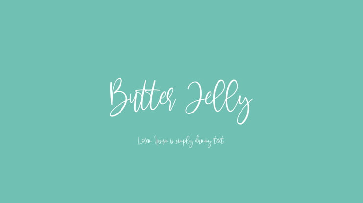 Butter Jelly Font