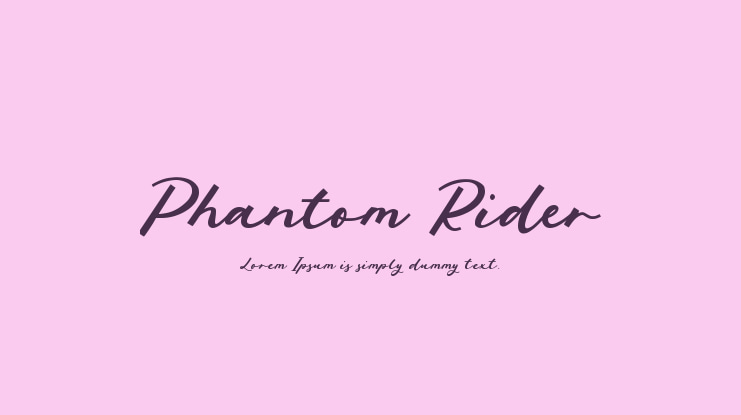 Phantom Rider Font
