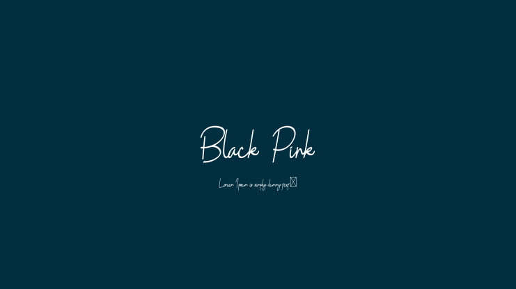 Black Pink Font