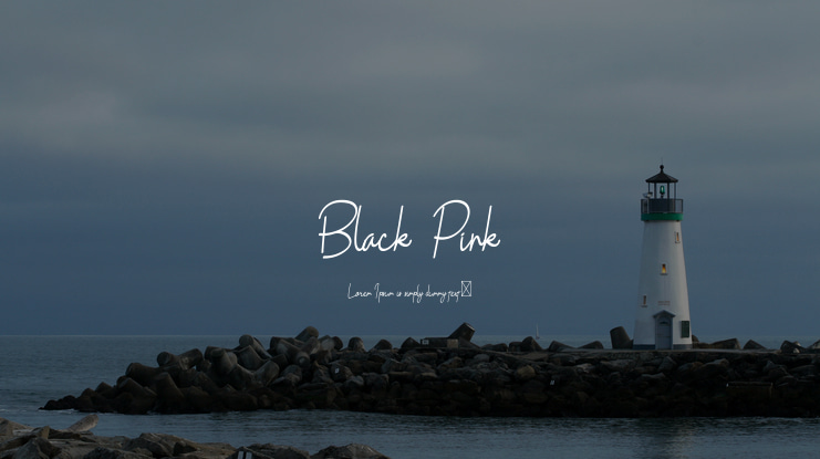 Black Pink Font