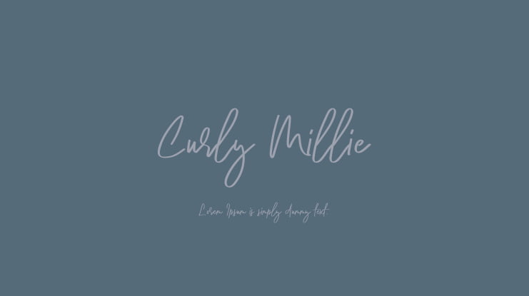 Curly Millie Font