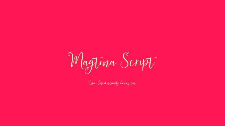 Magtina Script Font
