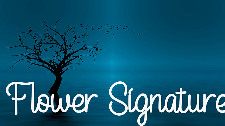 Flower Signature Font