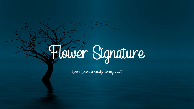 Flower Signature Font