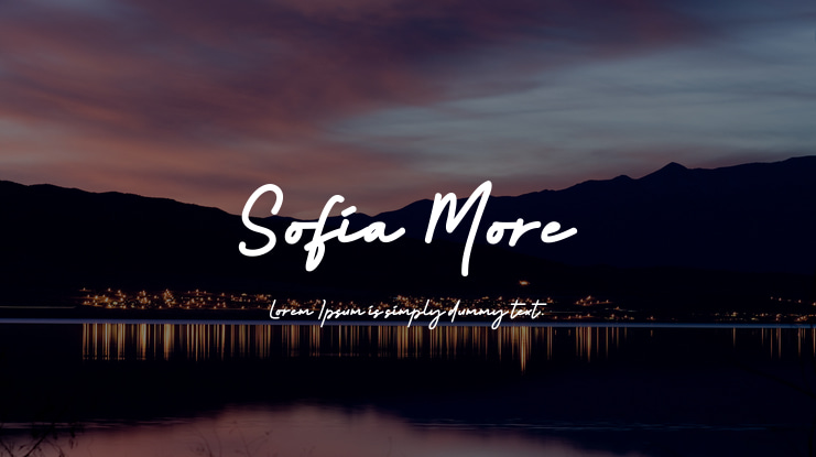 Sofia More Font