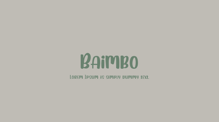 Baimbo Font Family