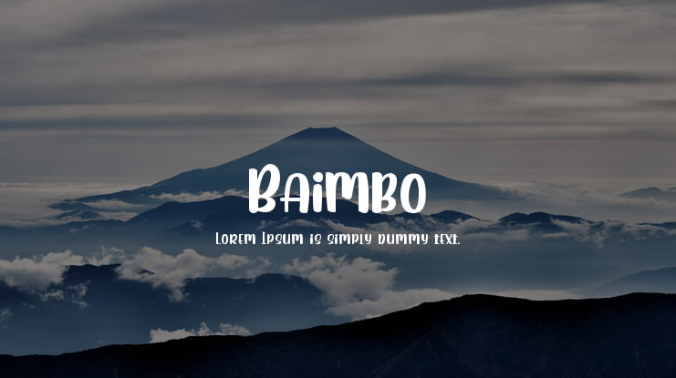 Baimbo Font Family