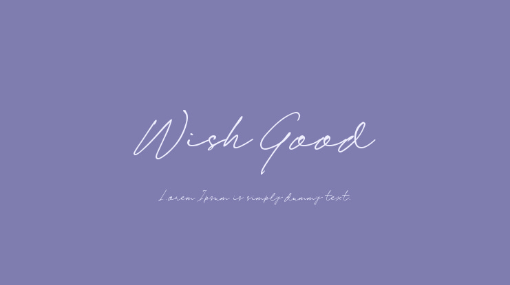 Wish Good Font Family