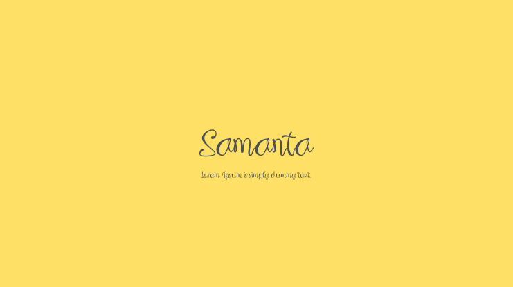 Samanta Font Family