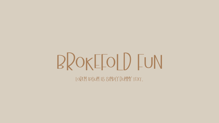 Brokefold Fun Font
