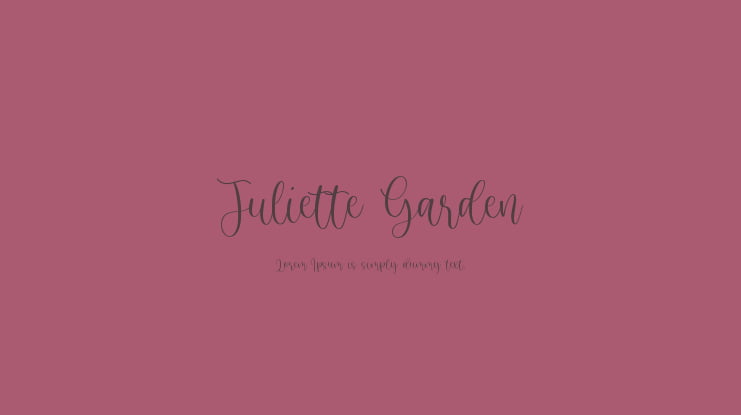 Juliette Garden Font