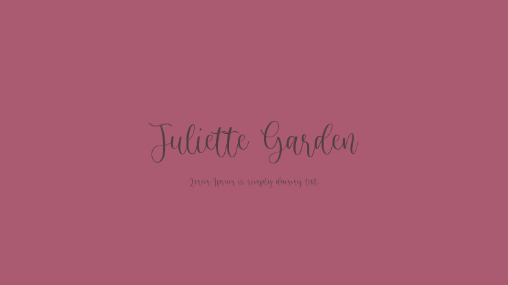 Juliette Garden Font