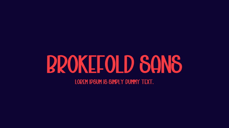 Brokefold Sans Font