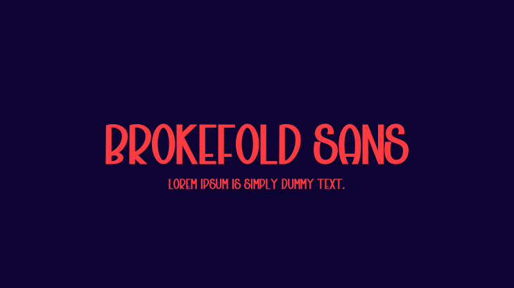 Brokefold Sans Font