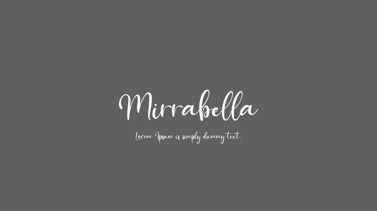 Mirrabella Font Family