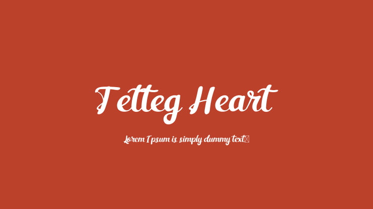 Tetteg Heart Font