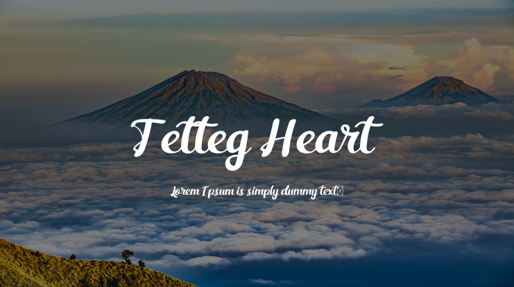 Tetteg Heart Font
