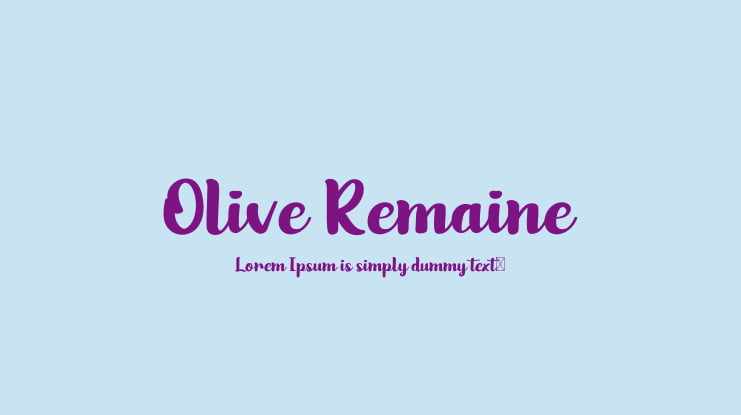 Olive Remaine Font
