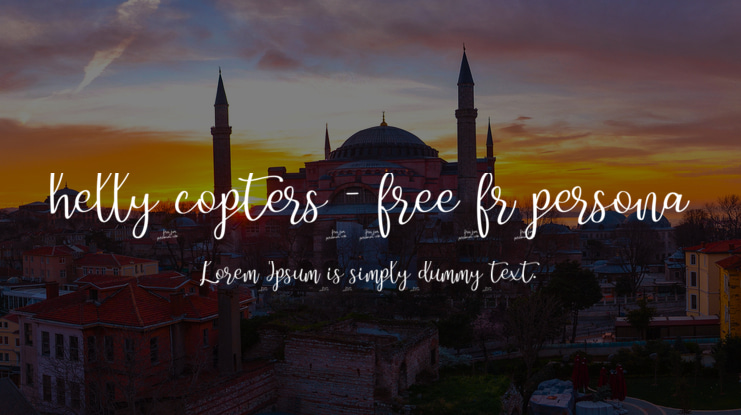 helly copters - free fr persona Font