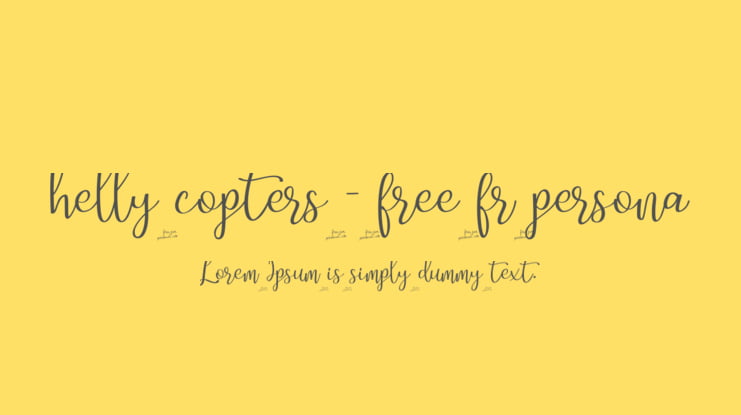 helly copters - free fr persona Font