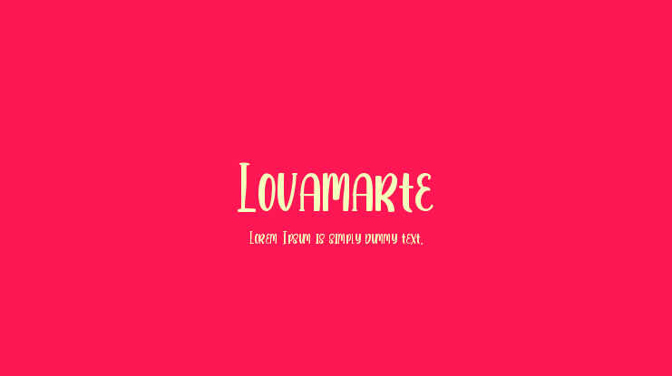 Lovamarte Font Family
