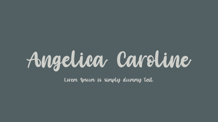Angelica Caroline Font Family
