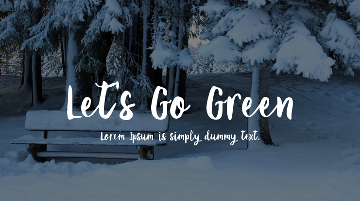 Let's Go Green Font