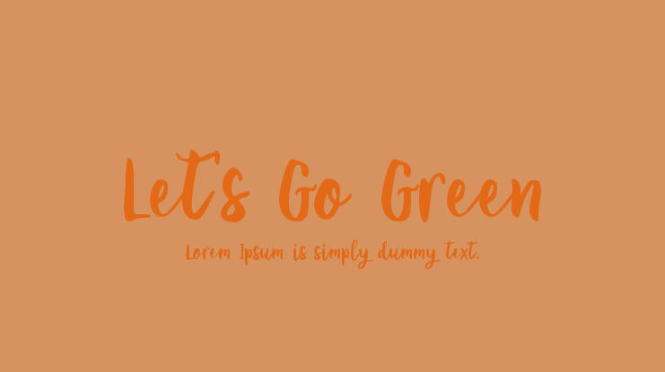 Let's Go Green Font
