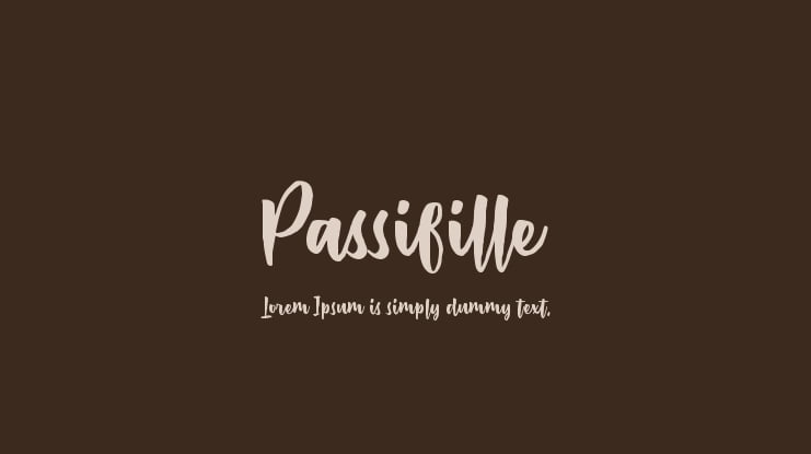 Passifille Font Family