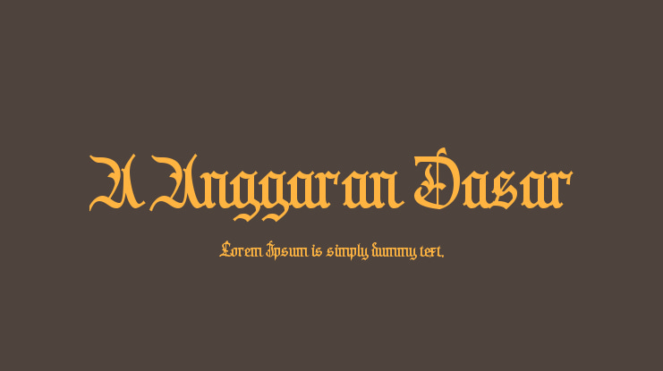 A Anggaran Dasar Font