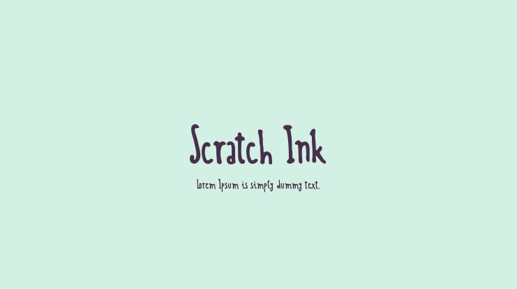 Scratch Ink Font