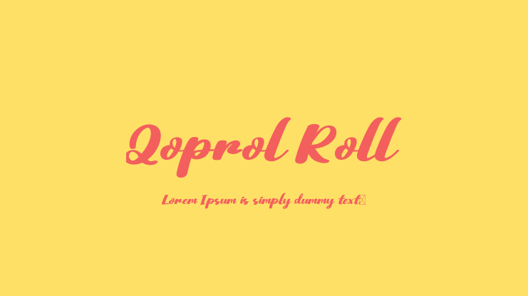 Qoprol Roll Font