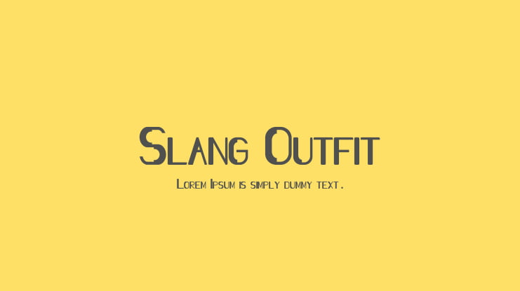Slang Outfit Font Family