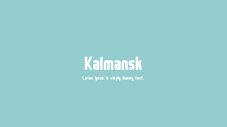 Kalmansk Font