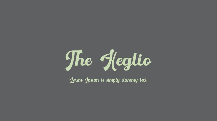 The Heglio Font