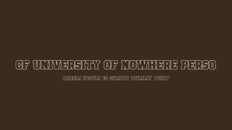 CF University of Nowhere PERSO Font