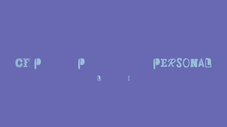 CF Punk Posters PERSONAL Font