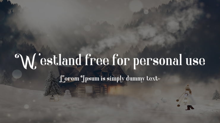 Westland free for personal use Font